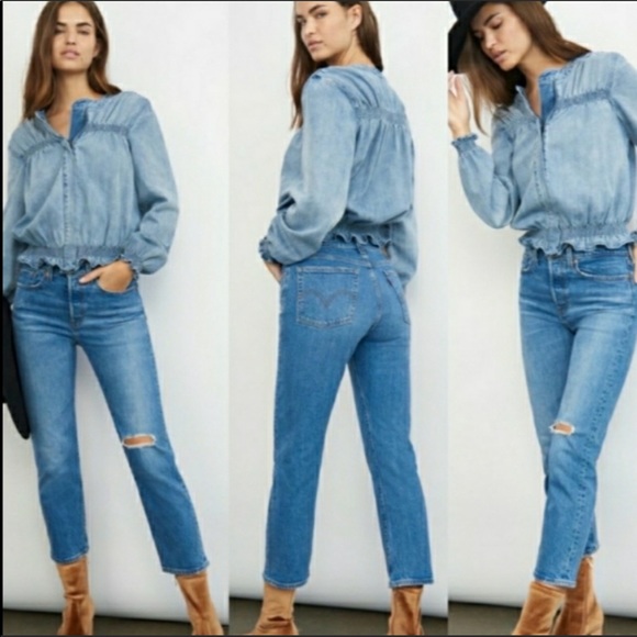 ❤️❤️❤️ SALE LEVI'S® PREMIUM Wedgie Fit Straight Women's Jeans - Picture 4 of 16